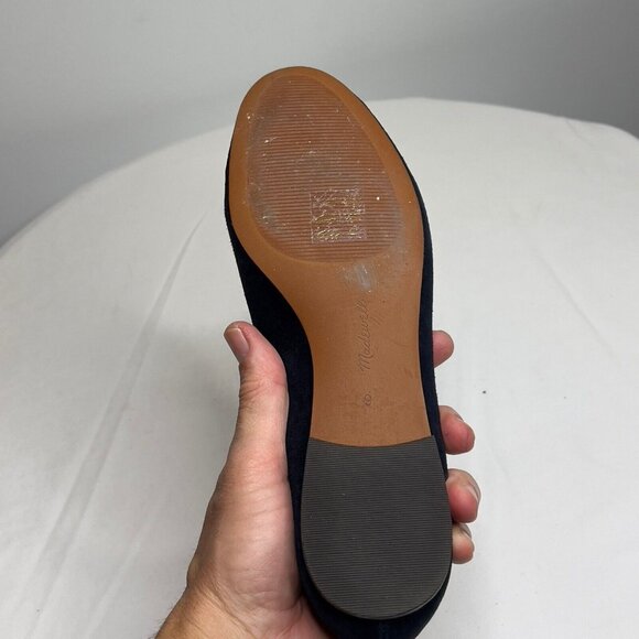 Madewell $110 The April Ballet Flat Deep Indigo Size 9 NR849 Suede - Picture 12 of 13